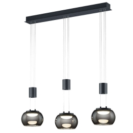 Φωτιστικό Οροφής - Ράγα Madison 342010332 82x18x150cm Dim 3xLed 900Lm 8W Black Trio Lighting