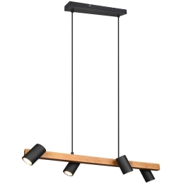 Φωτιστικό Οροφής - Ράγα Marley 312490432 80x20x150cm 4xGU10 35W Natural-Black Trio Lighting