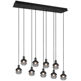 Φωτιστικό Οροφής - Ράγα Mela 313100932 102x22x150cm 9xE14 25W Black Trio Lighting
