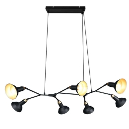 Φωτιστικό Οροφής - Ράγα Roxie 311900732 113x69x150cm 7xE14 10W Black Trio Lighting