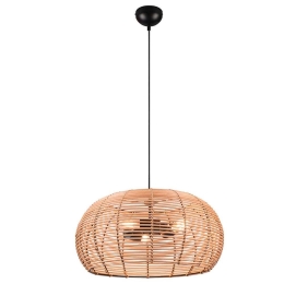 Φωτιστικό Οροφής Inga 312200336 50x150cm 3xE27 40W Black-Natural Trio Lighting