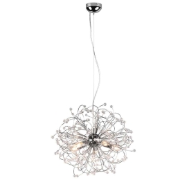 Φωτιστικό Οροφής Gloria R31315006 Φ55x150cm 5xE14 25W Chrome RL Lighting