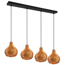 Φωτιστικό Οροφής - Ράγα Sprout R31294002 93x17x150cm 4xE14 30W Natural-Black RL Lighting
