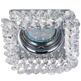 Σποτ Χωνευτό Dolomite 651800152 10x10x9cm 1xGU10 10W Clear-Chrome Trio Lighting Τετράγωνο