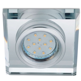 Σποτ Χωνευτό Pirin 652200152 9x9x7cm 1xGU10 10W Chrome-Clear Trio Lighting Τετράγωνο