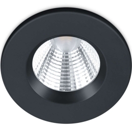 Σποτ Χωνευτό Zagros 650710132 Φ8x5cm Dim Led 345Lm 5,5W 3000K Black Trio Lighting Στρόγγυλο