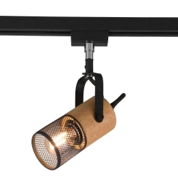 Σποτ Ράγας Duoline 78430132 15x7x16cm 1xE14 25W Black-Natural Trio Lighting