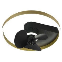 Ανεμιστήρας Οροφής Borgholm R67083132 Με Φως Led 2700-6500K Και Τηλεχειριστήριο Φ50x15cm Black RL Li Διάμετρος 50cm