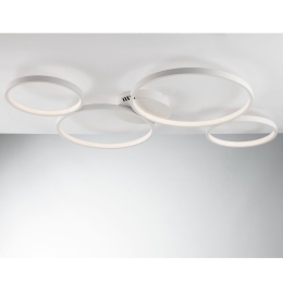 Φωτιστικό Οροφής - Πλαφονιέρα Led-Fredy-PL4 8000lm 3000/4000/6500K 6,1x95x61cm White Luce Ambiente Design