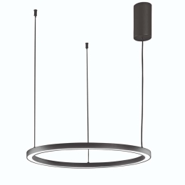 Φωτιστικό Οροφής Κρεμαστό Led-Hoop-S60-NER 4500lm 3000/4000/6500K 150x60cm Black Luce Ambiente Design