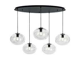 Φωτιστικό Οροφής Κρεμαστό I-Galaxy-S5 E27 150x119,5x78,5cm Black Luce Ambiente Design