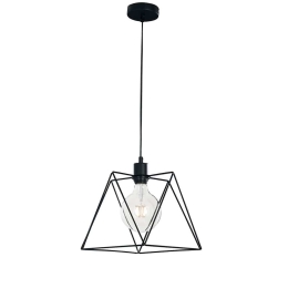 Φωτιστικό Οροφής Κρεμαστό I-Santana-L-S1 E27 26x26x25cm Black Luce Ambiente Design