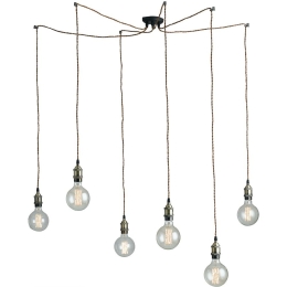 Φωτιστικό Οροφής Κρεμαστό I-Groove-S6 E27 250x16x4cm Copper Luce Ambiente Design
