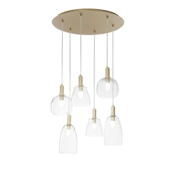 Φωτιστικό Οροφής Κρεμαστό I-Brandy-S6 E14 150x60x50cm Gold Luce Ambiente Design