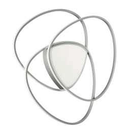 Φωτιστικό Οροφής - Πλαφονιέρα Rose PL.ROSE/GRSIL3000K 76x10x54cm 80W Led Dimmable 3000K Silver Ondal