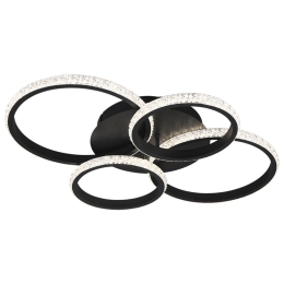 Φωτιστικό Οροφής - Πλαφονιέρα Cires R67364132 65x49x8cm 1xSMD 27W 3400lm 4000K Black RL Lighting