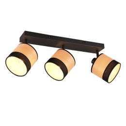 Φωτιστικό Οροφής - Σποτ Bolzano R81663032 58x12x22cm 3xE14 10W Black-Beige RL Lighting