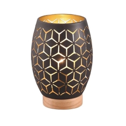 Επιτραπέζιο Φωτιστικό Bidar R51571080 E27 21x15cm Black-Gold RL Lighting