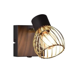 Φωτιστικό Τοίχου Ardon R81381080 E14 16x9x11cm Black-Gold RL Lighting