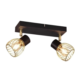 Φωτιστικό Οροφής - Spot Ardon R81382080 2xE14 29x16x11cm Black-Gold RL Lighting