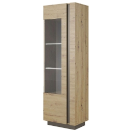 Βιτρίνα 36146-ARC-HV Artisan+Γραφίτης 60x194x40cm Μοριοσανίδα,Γυαλί