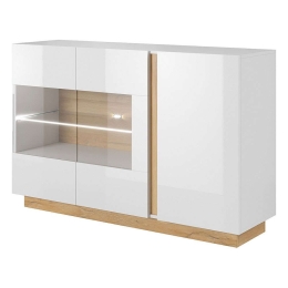 Μπουφές 36146-ARCW-21V Λευκό+Grandson 138.2x90.5x40cm Μελαμίνη