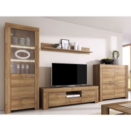 Σύνθεση 36116-SKN plus Βελανιδί 363x197x50cm