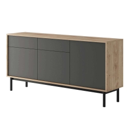 Μπουφές 21112-BS-B 154x84x39cm Natural-Anthracite Μοριοσανίδα