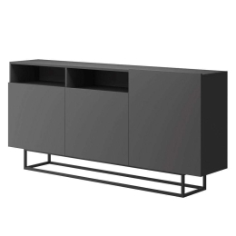 Μπουφές 21113-ENJ-B-g 180x37x82cm Anthracite-Black Μοριοσανίδα, Μέταλλο