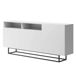 Μπουφές 21113-ENJ-B-w 180x37x82cm White-Black Μοριοσανίδα, Μέταλλο