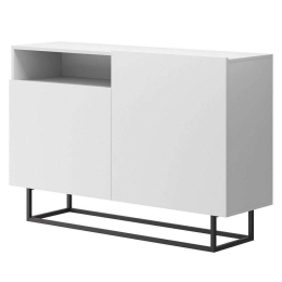 Μπουφές 21113-ENJ-S-w 120x82x37cm White Μοριοσανίδα, Μέταλλο
