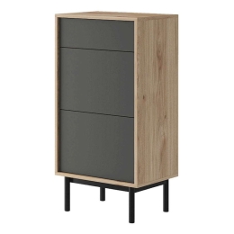 Παπουτσοθήκη 12105-BS 54x112x39cm Natural-Anthracite Μοριοσανίδα