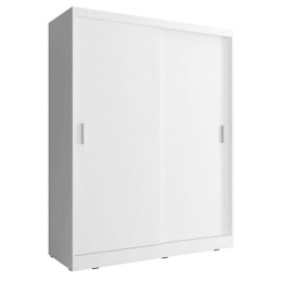 Ντουλάπα Δίφυλλη Συρόμενη 24114-WKw-130 130x200x62cm White Δίφυλλη Μοριοσανίδα