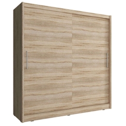 Ντουλάπα Δίφυλλη Συρόμενη 24114-WKs-180 180x200x62cm Natural Δίφυλλη Μοριοσανίδα