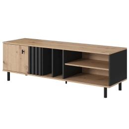 Έπιπλο Τηλεόρασης Madis L_madis_stv 138x49x40cm Anthracite-Natural