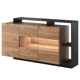 Μπουφές Alva L_21110-ALV-G 155x93,5x44cm Anthracite-Natural