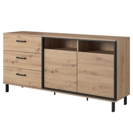Μπουφές Nest L_NEST_21 165x82x42cm Anthracite-Natural