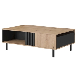 Τραπεζάκι Σαλονιού Madis L_madis_40 100x43x60cm Anthracite-Natural