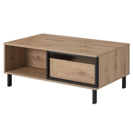Τραπεζάκι Σαλονιού Nest L_NEST_40 102x43x62cm Anthracite-Natural