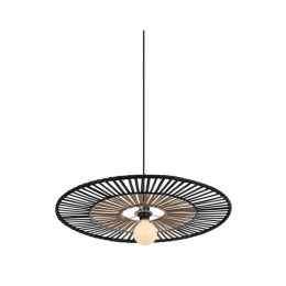 Φωτιστικό Οροφής 19105 Φ40 Black-Natural Bamboo