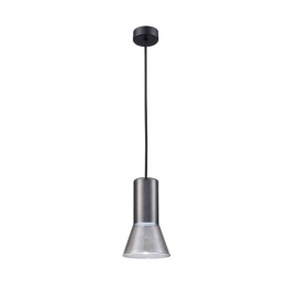 Φωτιστικό Οροφής 19120 Light Grey - Sandy Black Μέταλλο,Γυαλί