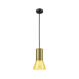Φωτιστικό Οροφής 19121 Light Yellow - Sandy Black Μέταλλο,Γυαλί