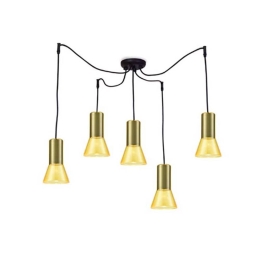 Φωτιστικό Οροφής 19124 Light Yellow - Sandy Black Μέταλλο,Γυαλί
