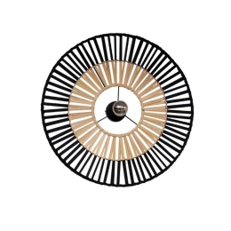 Φωτιστικό Τοίχου - Απλίκα 19252 Φ60 Black-Natural Bamboo