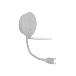Φωτιστικό Τοίχου - Απλίκα Led H58 3W 3000K 85Lm White Αλουμίνιο
