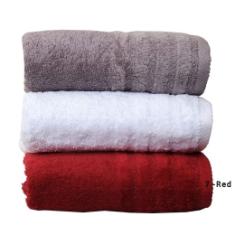 Πετσέτες Spa Σετ 3τμχ 7 Red Anna Riska Σετ Πετσέτες 70x140cm 100% Βαμβάκι