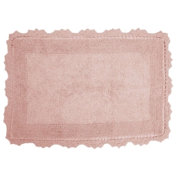 Πατάκι Μπάνιου Des. Lace Blush Pink Anna Riska 50 X 80 50x80cm 100% Βαμβάκι