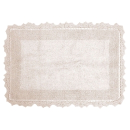 Πατάκι Μπάνιου Lace 5 Ivory Anna Riska 65Χ120 100% Βαμβάκι