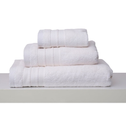 Πετσέτες Σετ 3Τμχ Με Κορδέλα 3/30x50 Des. Soft Ivory Anna Riska Σετ Πετσέτες 30x50cm 100% Βαμβάκι