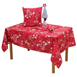 Τραπεζοκαρέ Χριστουγεννιάτικο Σχ 4443 Red Viopros 140 X140